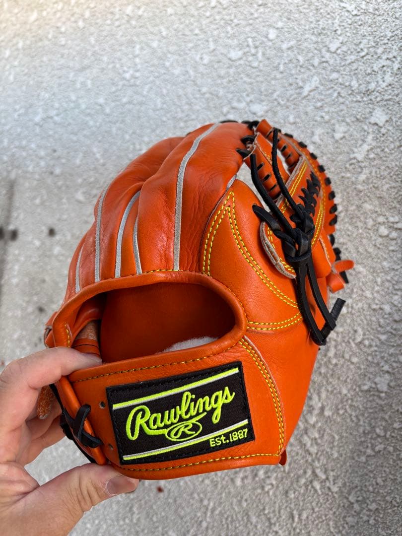 硬式Rawlings GH4HPN62 野球グローブ オレンジ