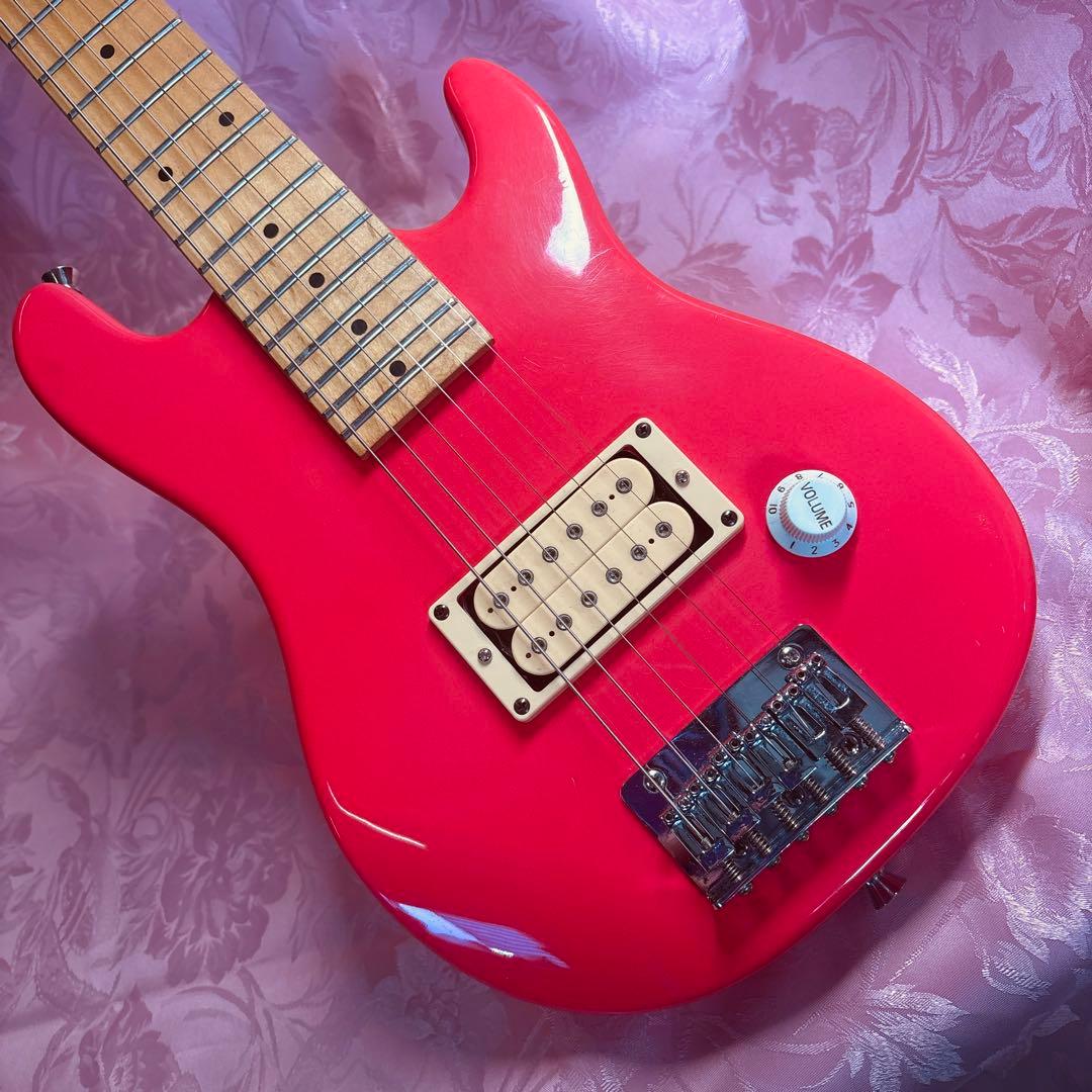 期間限定値下げ！改造！ピンク ミニギター ハムバッカー搭載！