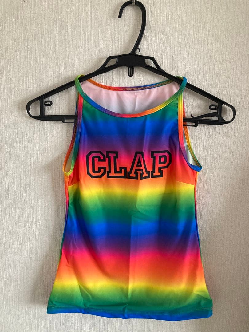 クラップ♪( ´θ｀)レインボータンクトップとレギンスセット