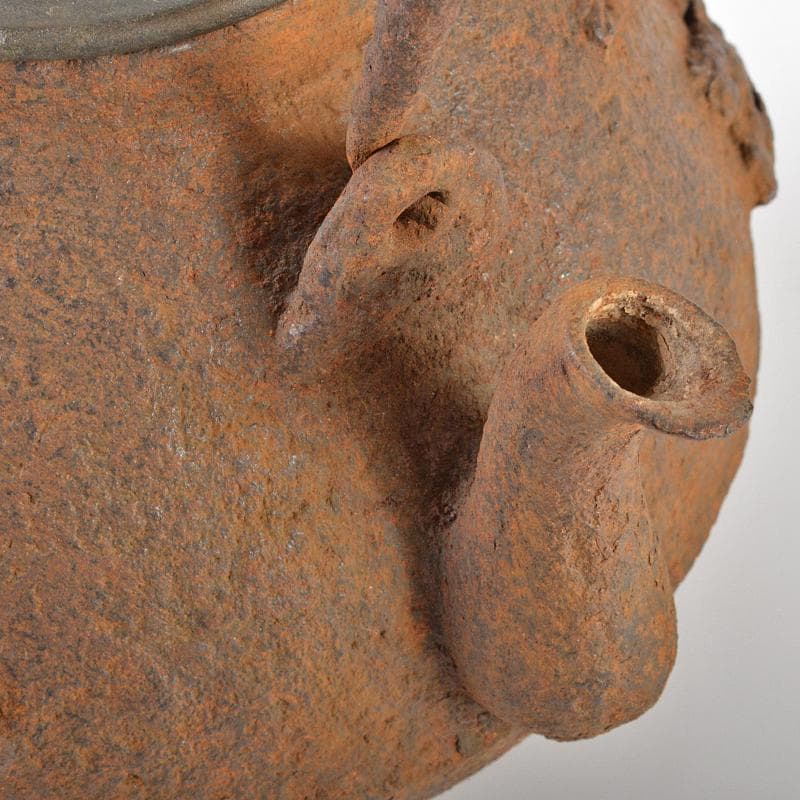 茶道具　鳥松文　鉄瓶　鉄釜　D　R6326