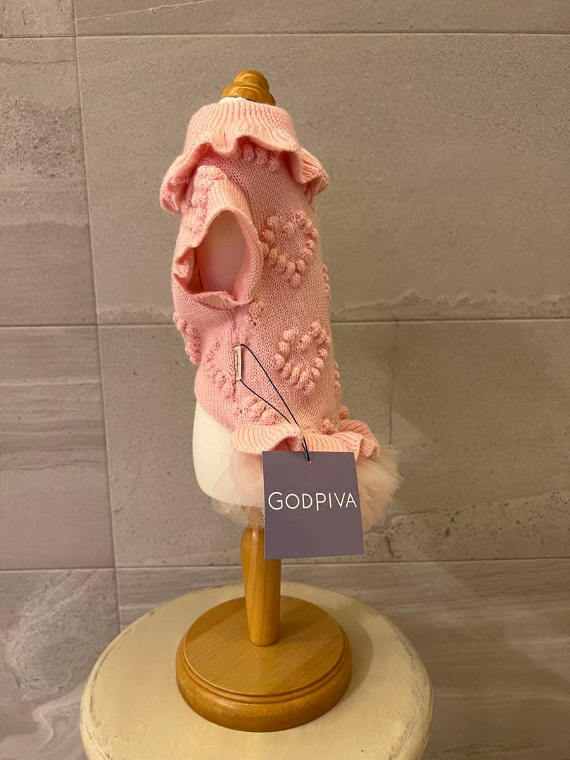 GODPIVAゴッドピバ2025AW ローゲージニットワンピースピンクSお値下げ