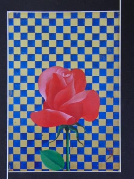 藤田 吉香、薔薇、高級希少画集画、版上サイン入 新品額付
