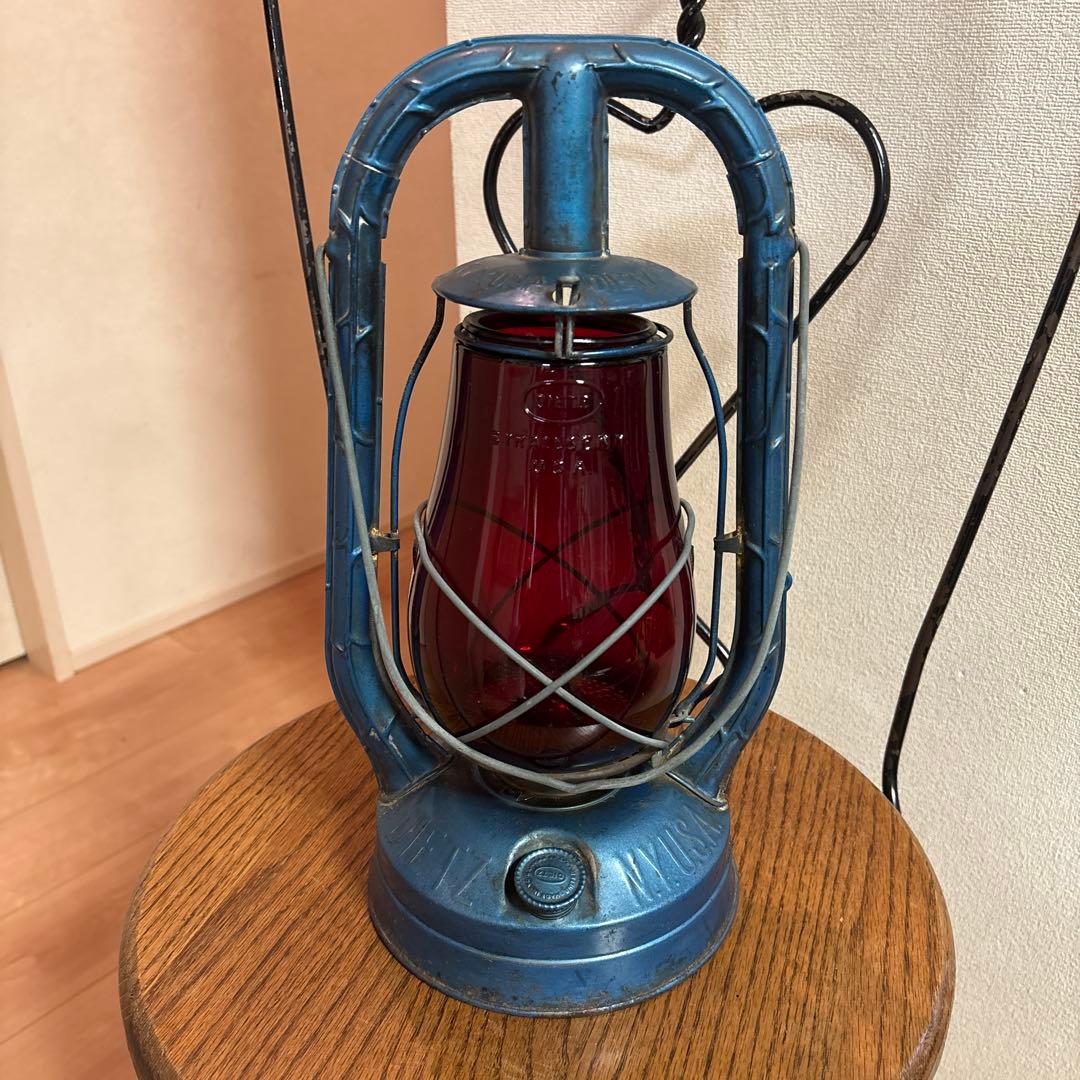 DIETZ オイルランタン　アンティーク　レッドグローブ　実働可能