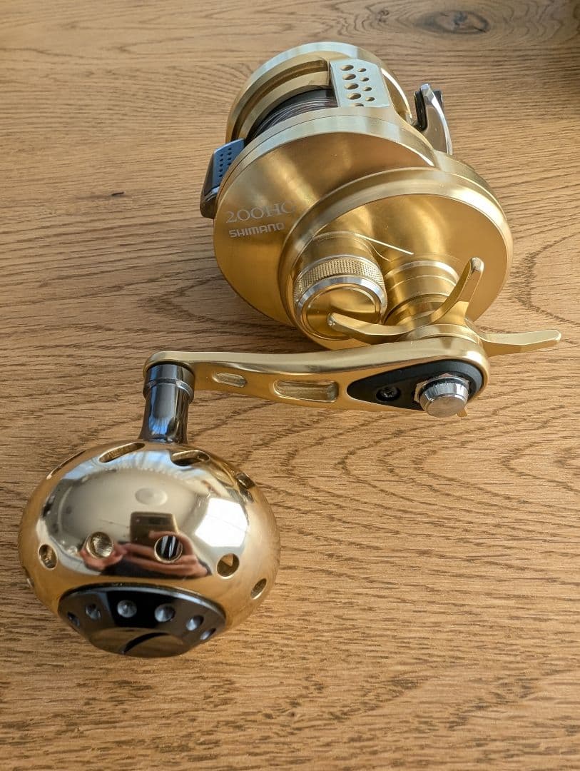 美品　機関良好　オシアコンクエスト　200HG ハンドル　PE付き　付属品完備