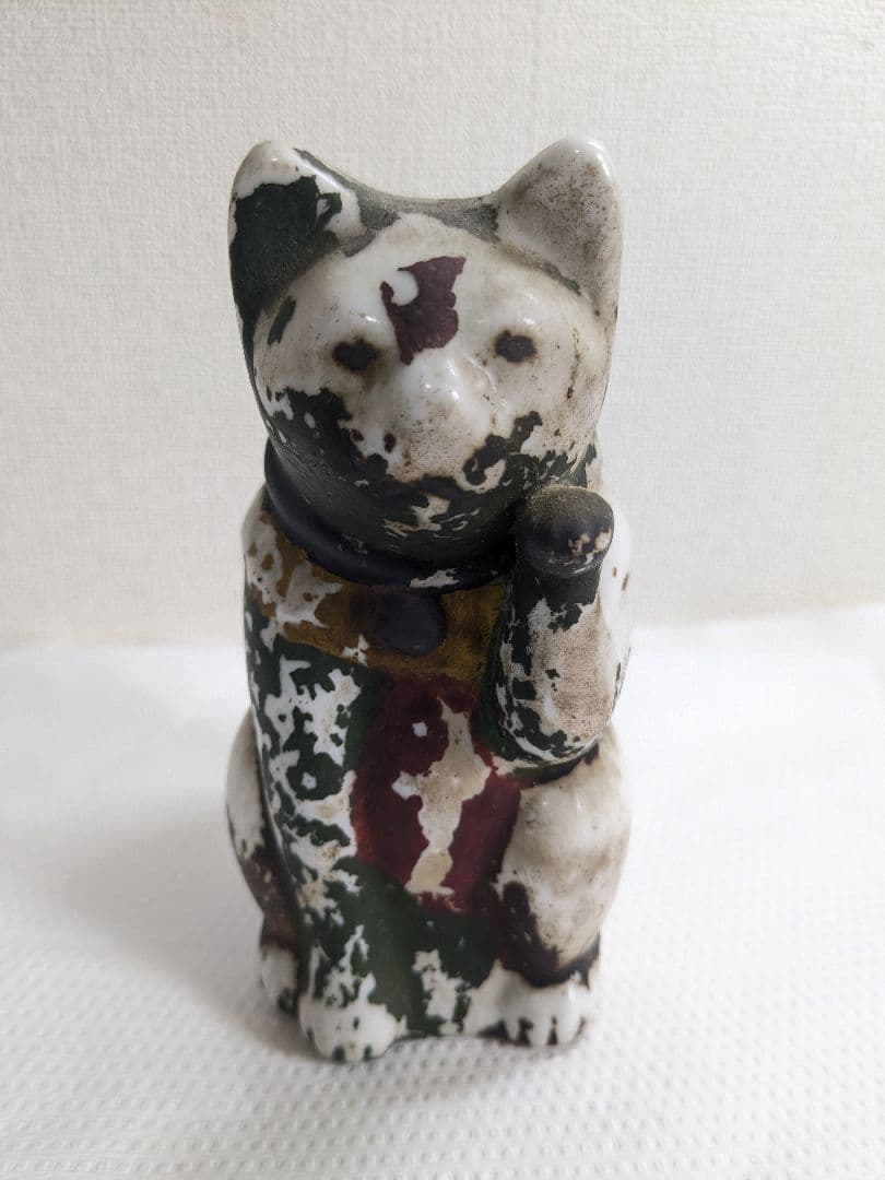古いまねき猫 置物 アンティーク ヴィンテージ 古民家 骨董品