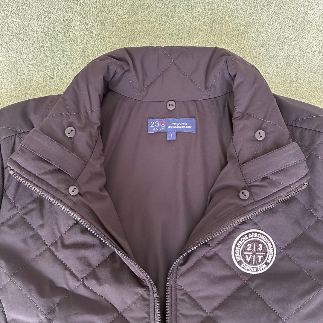 23区ゴルフ　レディース　中綿ブルゾン　サイズ I（Mサイズ相当）ブラック