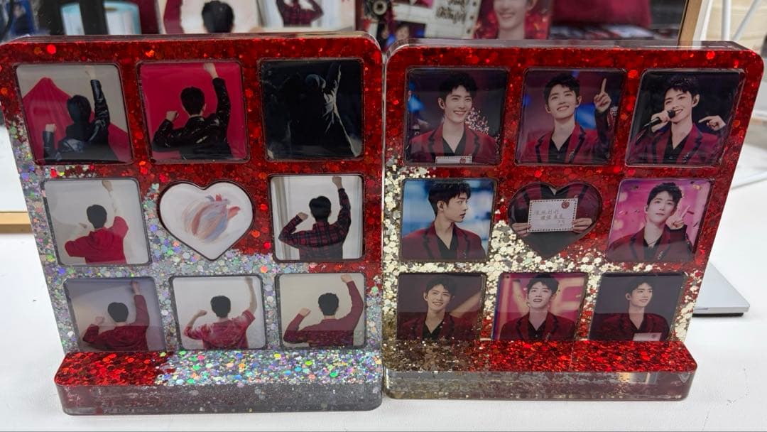 新作❣️王一博 肖戦 2番スタジオ　新両面レジン九宫格玄関置物3点セット❣️確認用