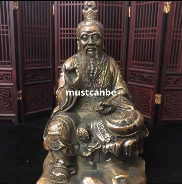 仏教美術 仏像 銅像 道徳天尊銅像 仏堂に奉納します 銅製 銅器