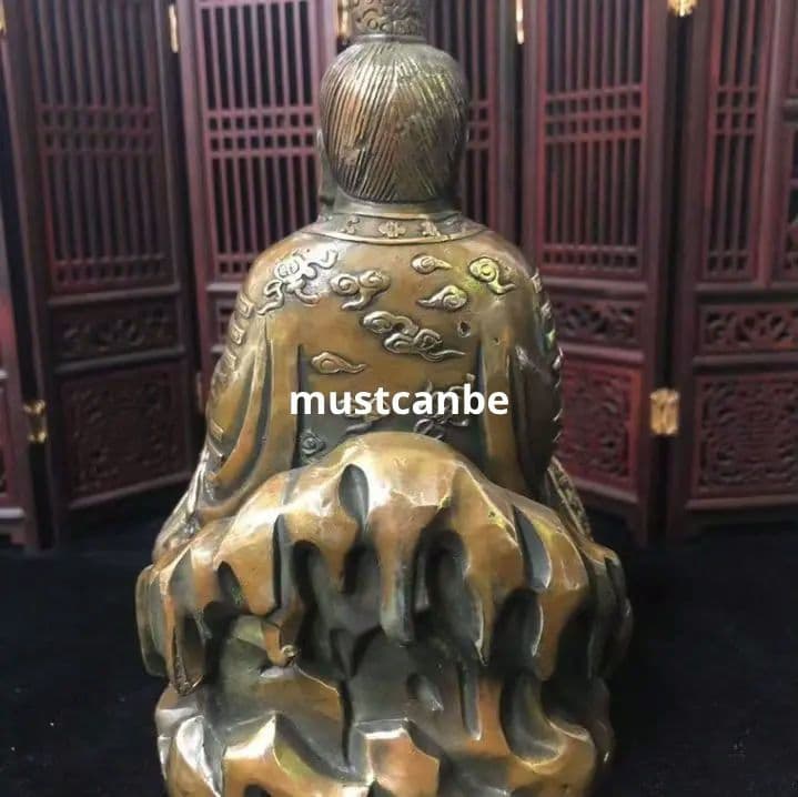 仏教美術 仏像 銅像 道徳天尊銅像 仏堂に奉納します 銅製 銅器