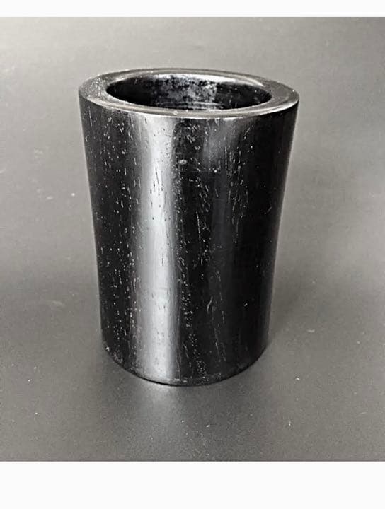 書道具 本紫檀刳り貫き筆筒310g