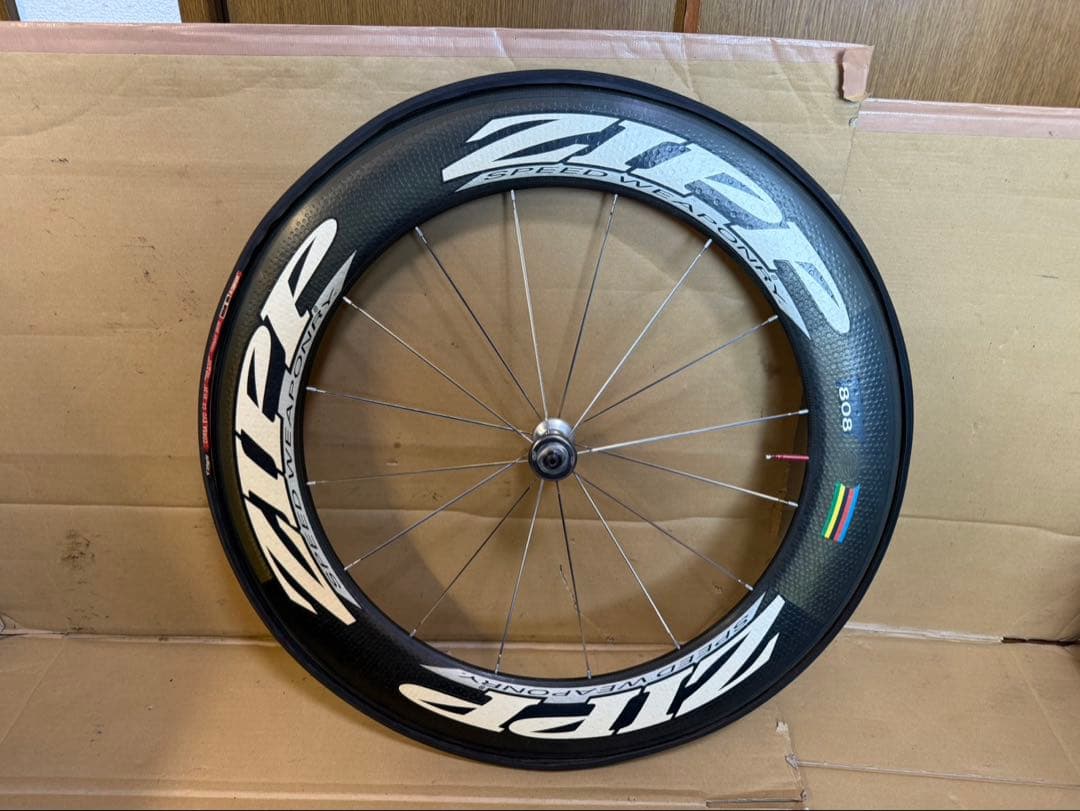 ZIPP808 カーボンホイール チューブラー フロントのみ