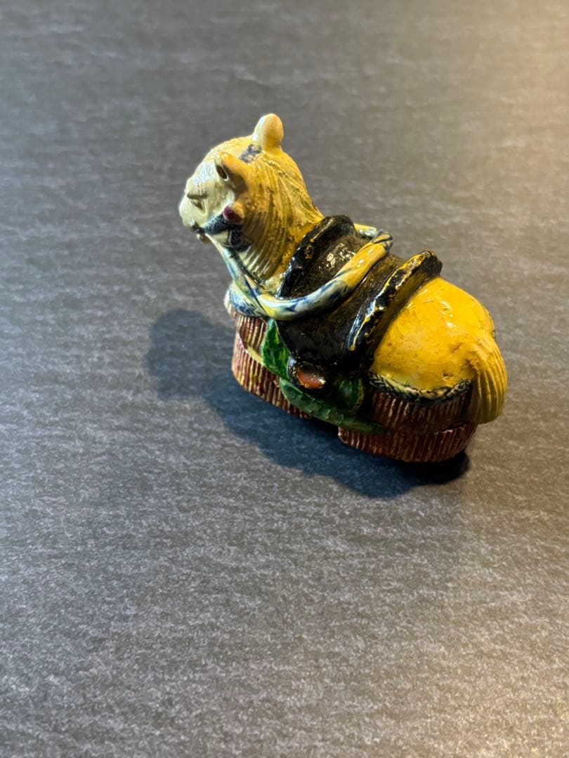 後楽園焼　香合　馬　三代目波石作