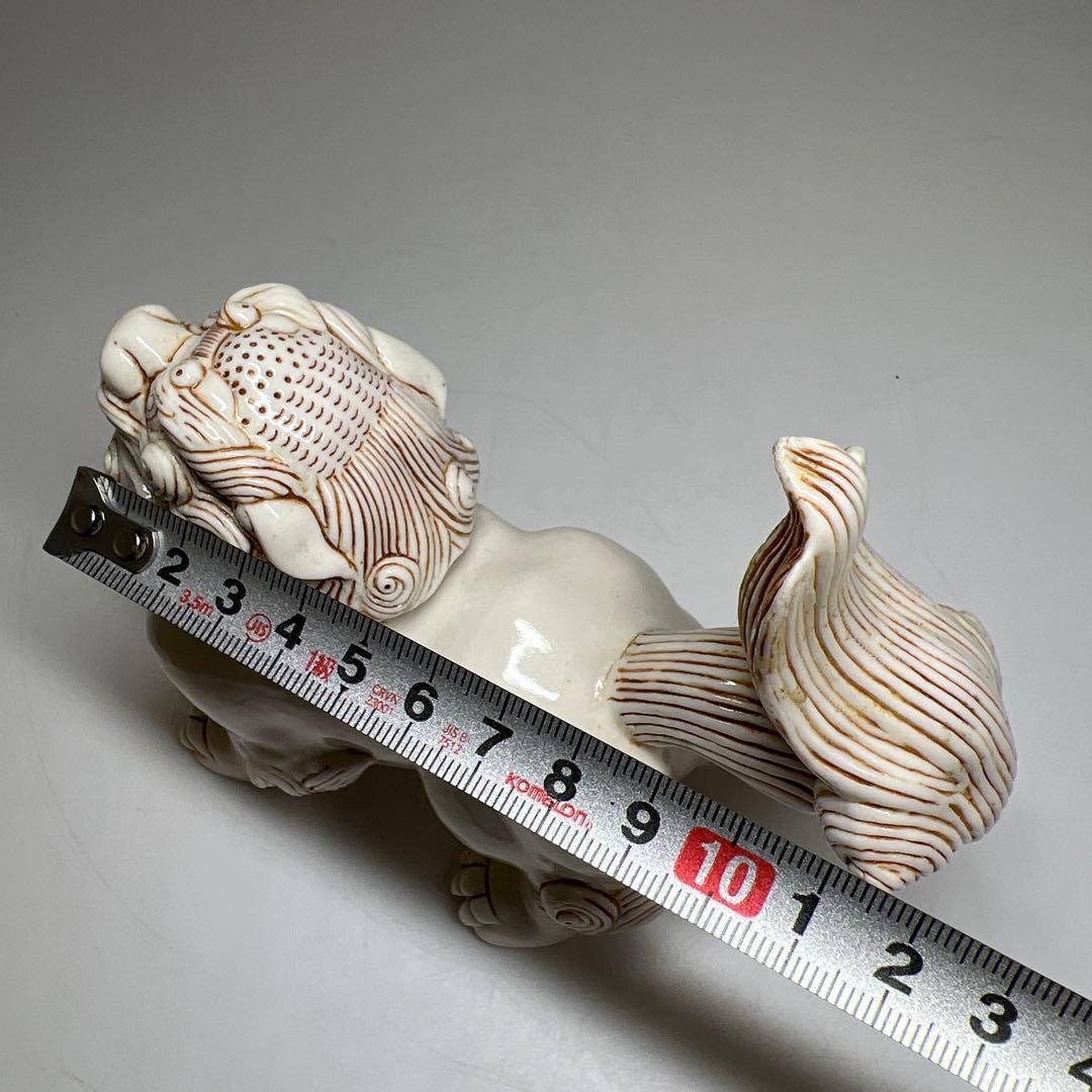 時代　平戸焼　獅子香炉　木箱付　幅約13.5㎝　東Y7-1003⭐︎2Fトヒチサ