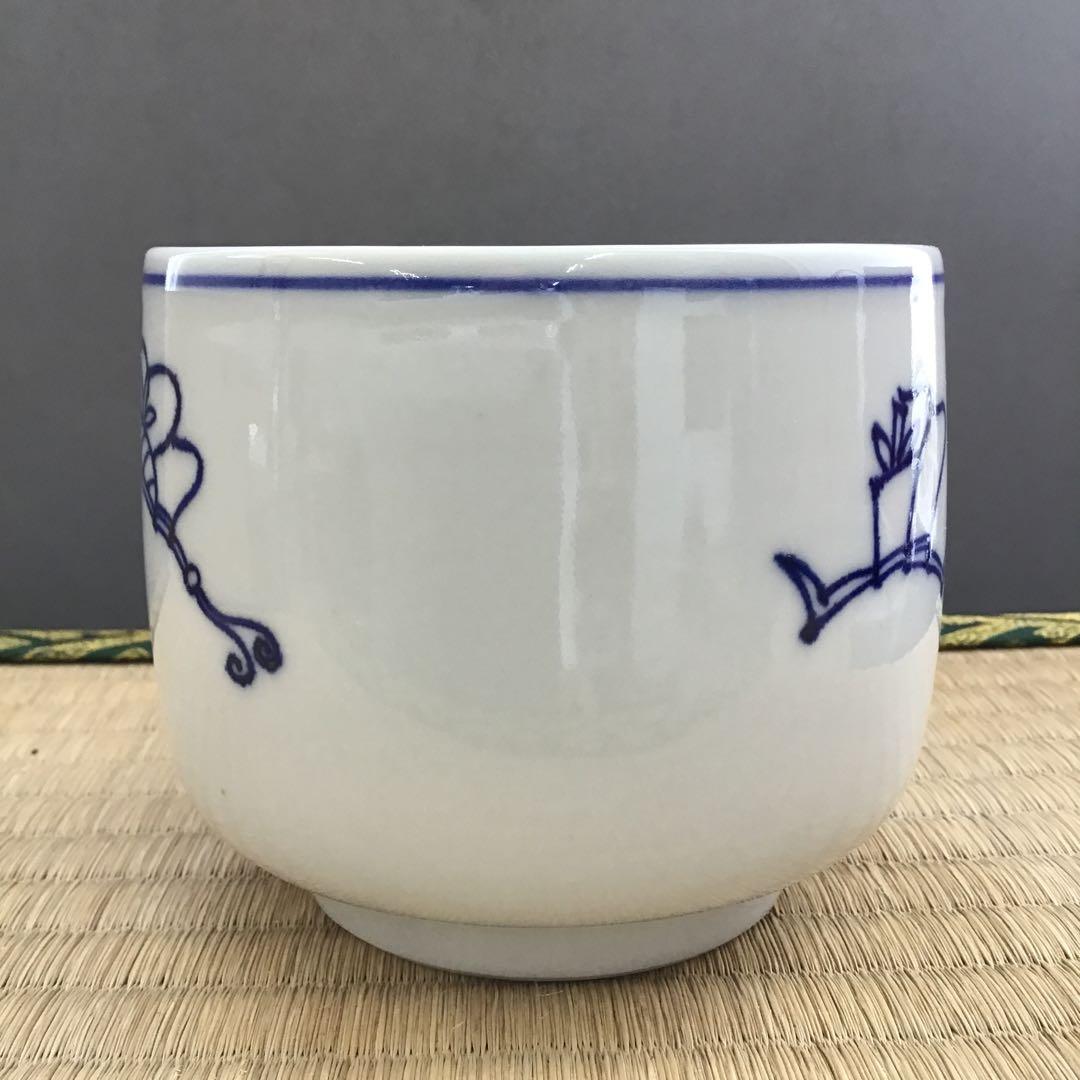 茶道具　火入　染付冠手　昧渓窯永寿作　松尾流妙玄斎書付　共箱　紙箱　N233HI