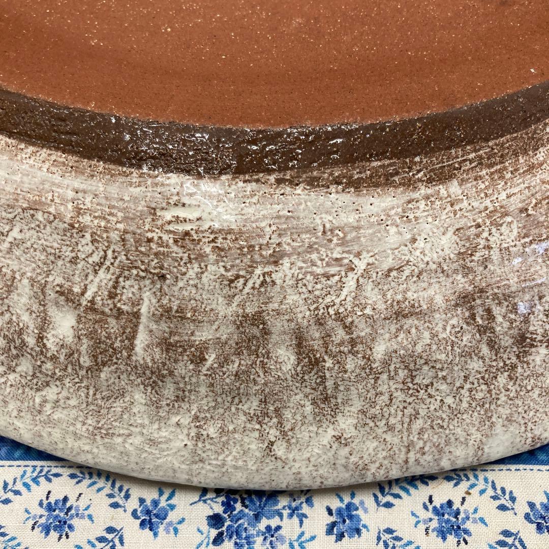 華道道具　花器　常滑焼　水盤　冨本泰二　造　供箱　S9SB