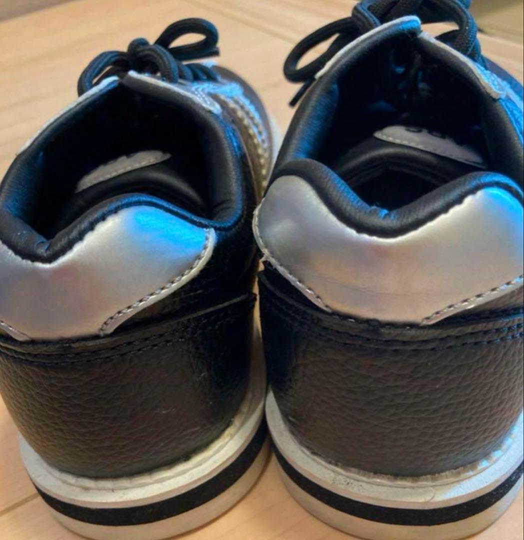 ボウリングシューズ S-380 23.0EE 黒/銀　新品インソール付き