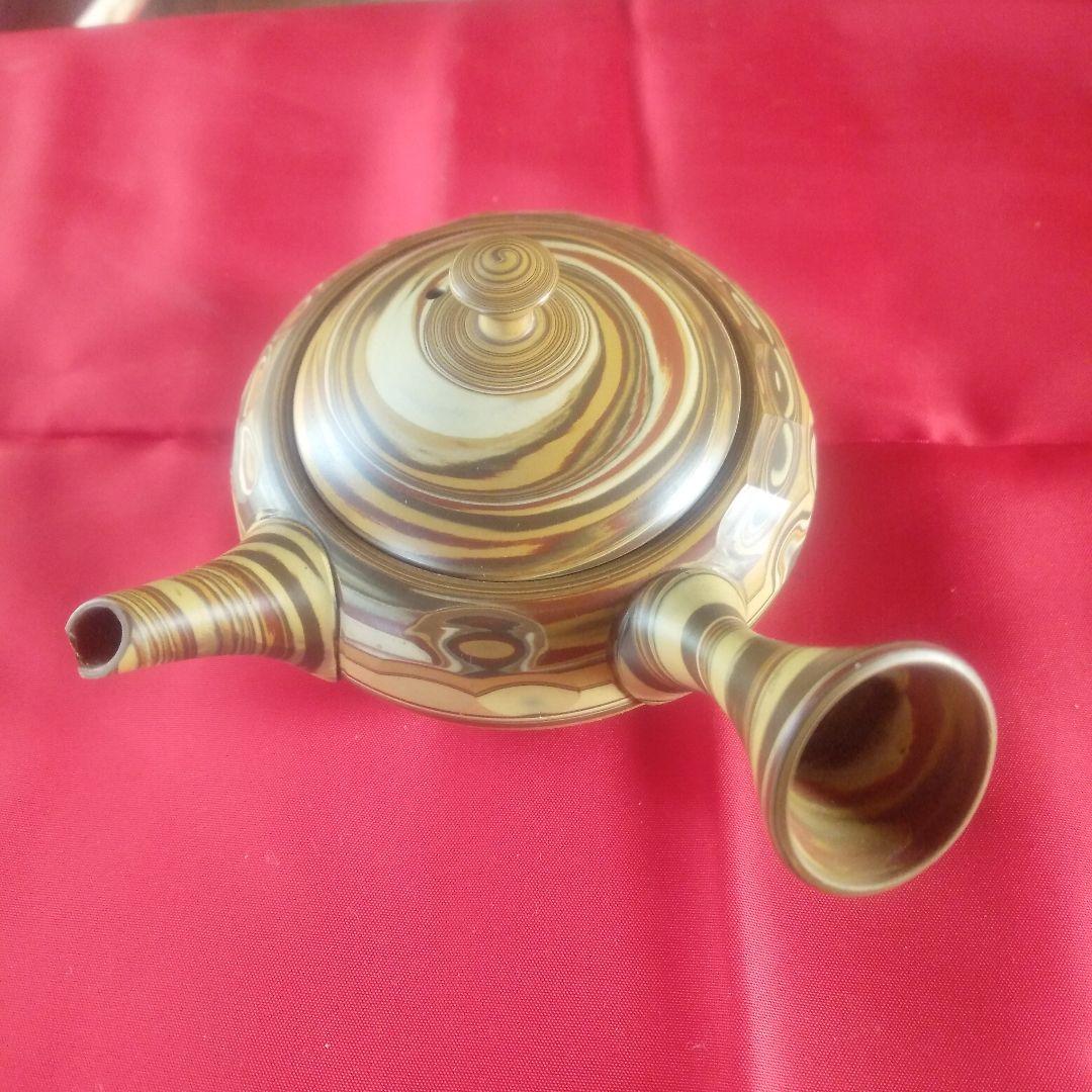 常滑焼　練り込みマーブル模様の急須