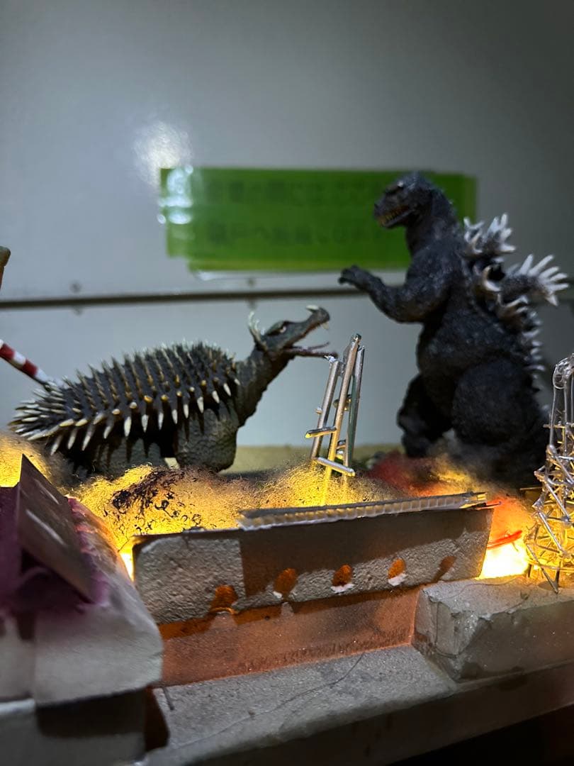 ゴジラの逆襲　レジンキット　決戦ジオラマセット　塗装・完成品