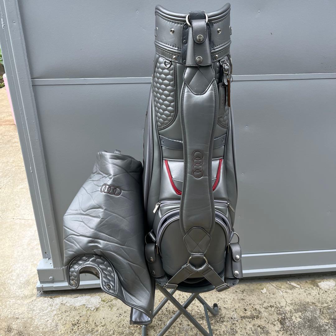 Audi キャディバッグ グレー キルティングデザイン