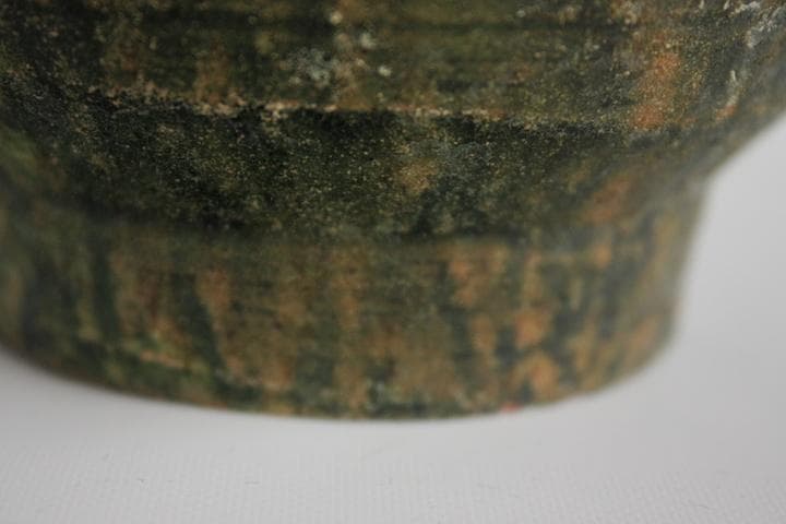 漢 緑釉 壺 銀化 中国美術