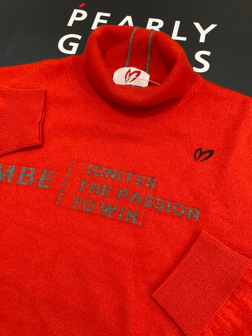 新品 パーリーゲイツ マスターバニー カシミヤ100％ ニット (6)LL/赤