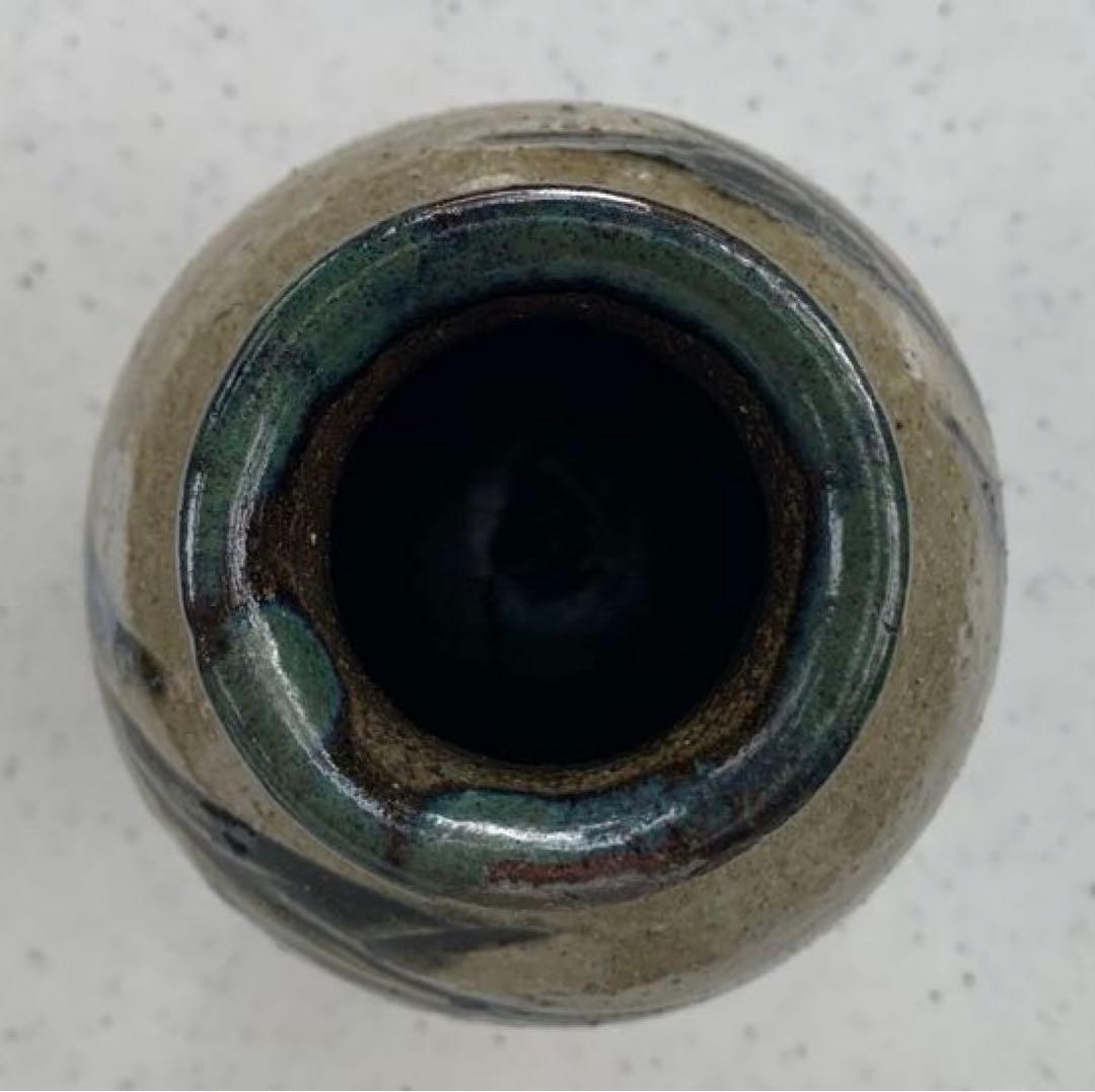 人間国宝　金城次郎　作　双魚紋壺　壺屋時代　壺屋焼　琉球陶器