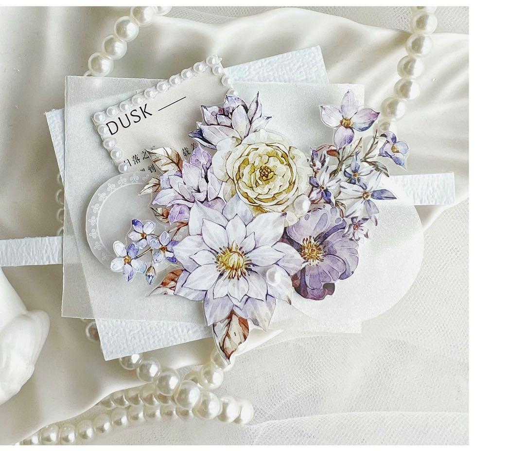 自元素文创《集花庭》海外マスキングテープ　マステ 【1730】