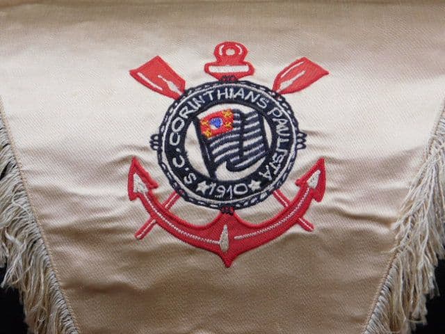 クラブ支給品　親善試合ペナント交換用公式コリンチャンスフラッグ ＆ 選手間交換用