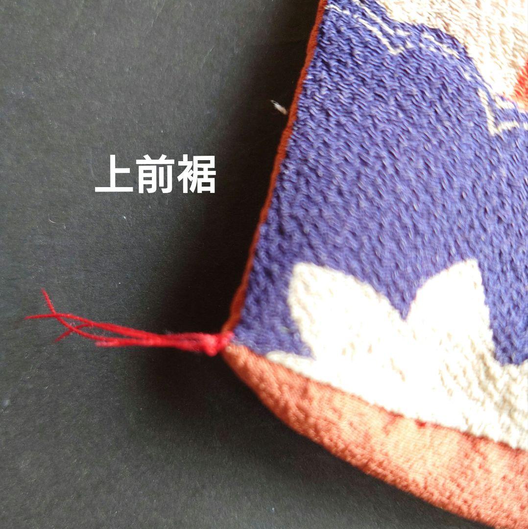 アンティーク　市松人形の着物　大正期の縮緬　袷　比翼付き　袂二枚本仕立て