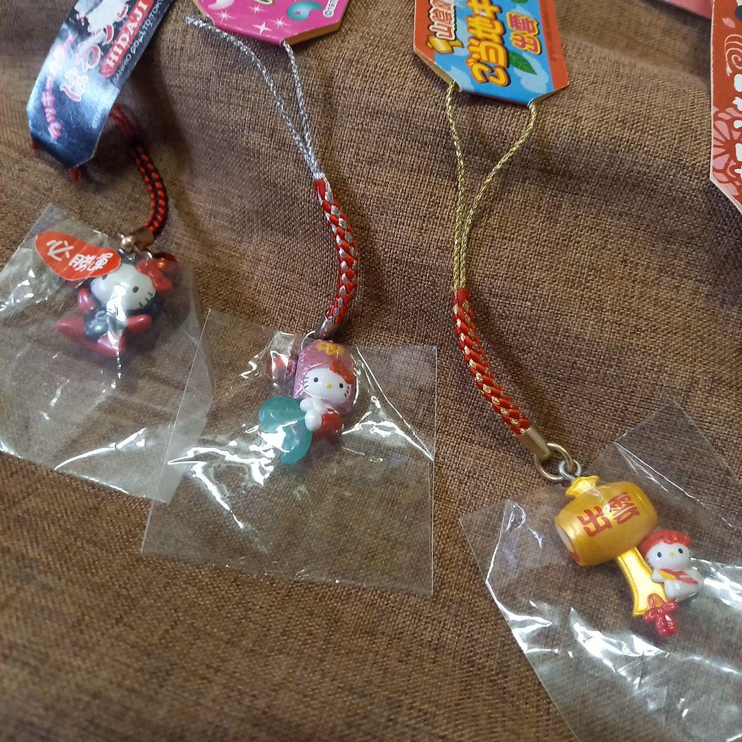 SANRIO☆幸運☆開運☆縁起☆神社☆根付けストラップ&シャープペン☆ボールペン