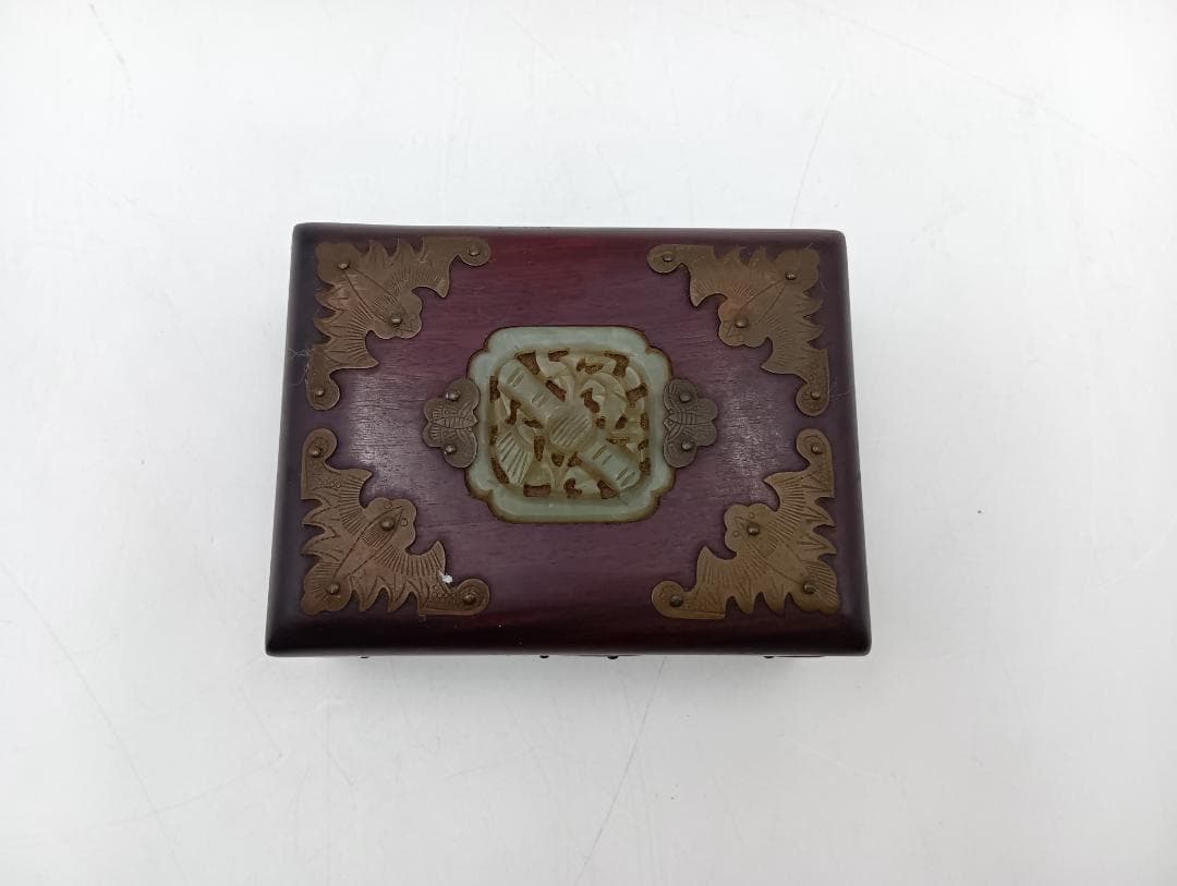 【超貴重】 中国 ヴィンテージ 小物入れ 木製 象嵌細工