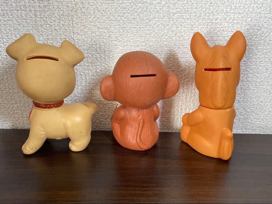 【当時物】昭和レトロ アンティークソフビ貯金箱 農協／農林中金ソフビ貯金箱