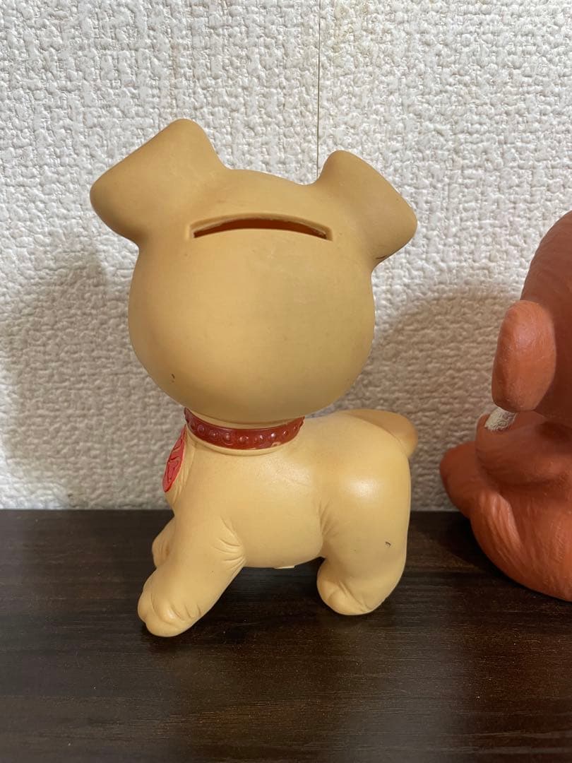 【当時物】昭和レトロ アンティークソフビ貯金箱 農協／農林中金ソフビ貯金箱