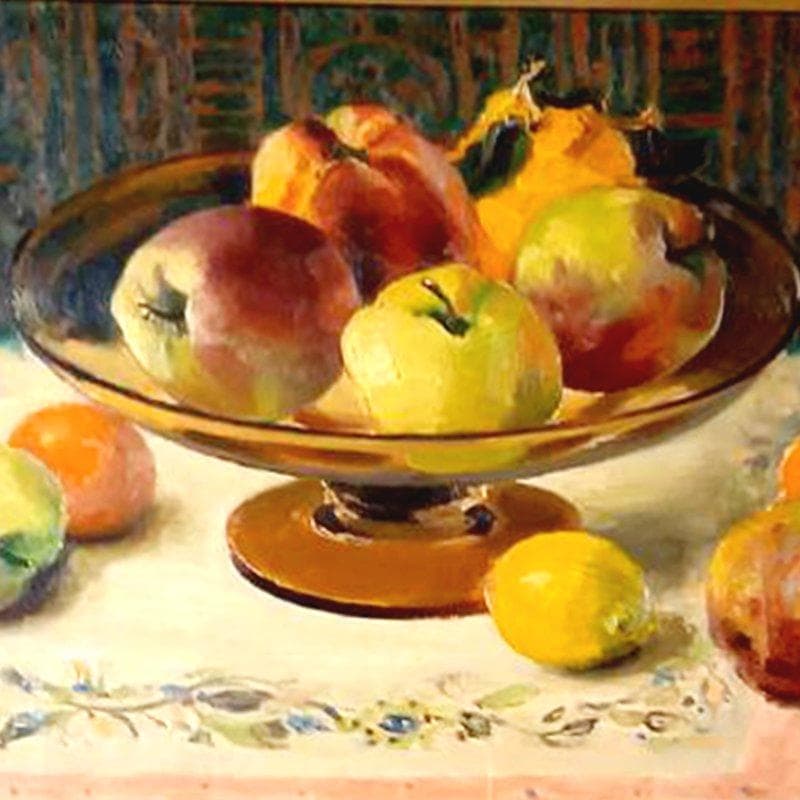 ☆山本彪一☆「　静物　」油絵　◇日展、光風会◇　F8号