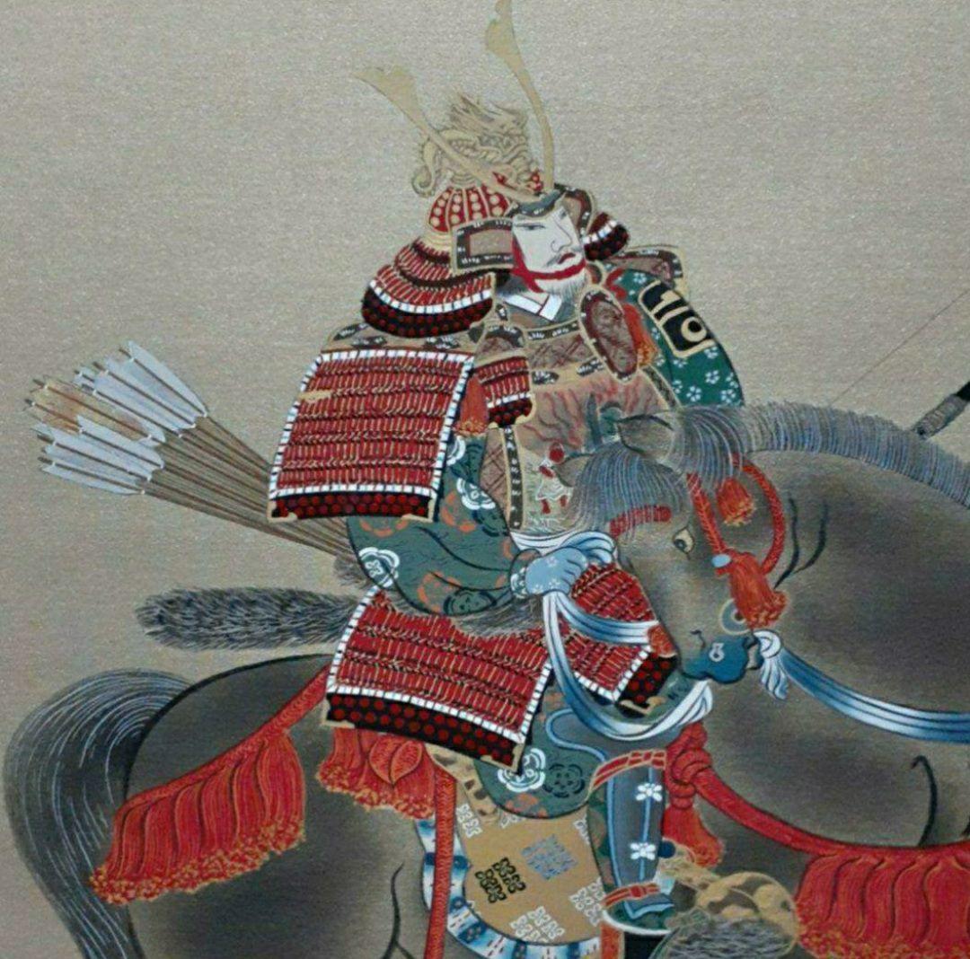 掛け軸/武者の図/国井幸雪？