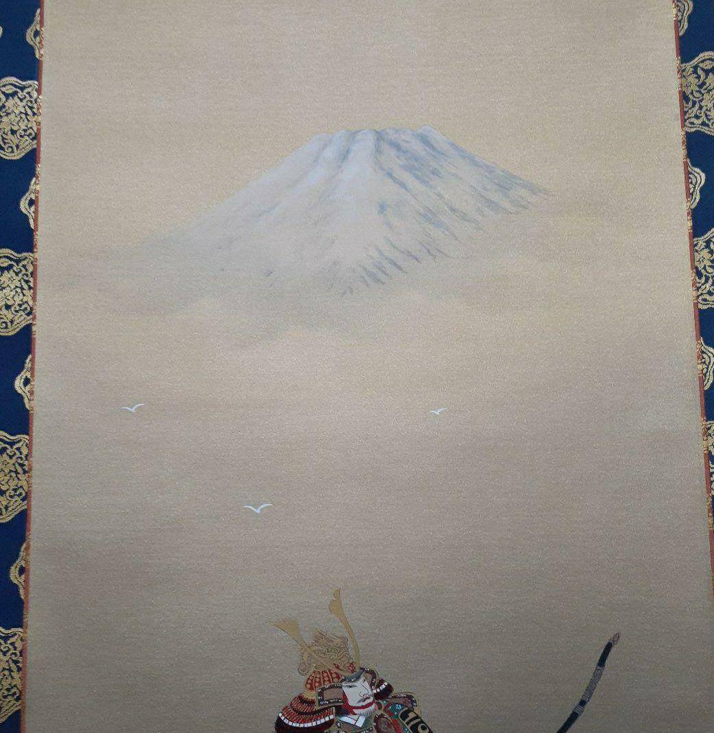 掛け軸/武者の図/国井幸雪？