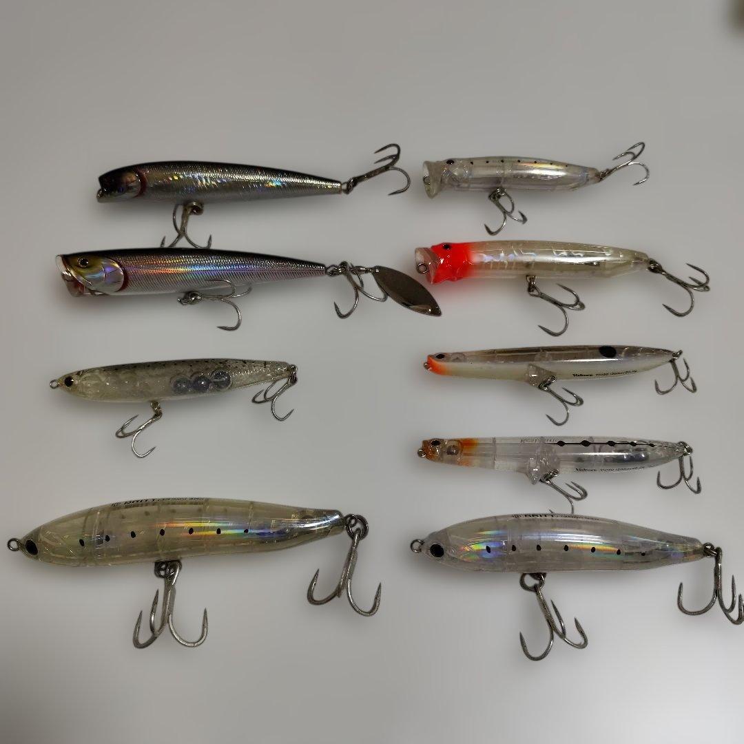 トップウォータープラグ　 ルアー 9個セット　タックルハウス、ダイワ