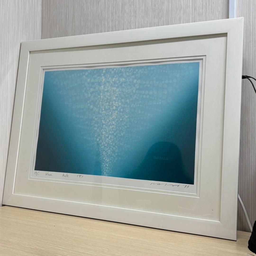 ★笠井正博 blue hole 大型シルクスクリーン 50部限定 版画 絵画