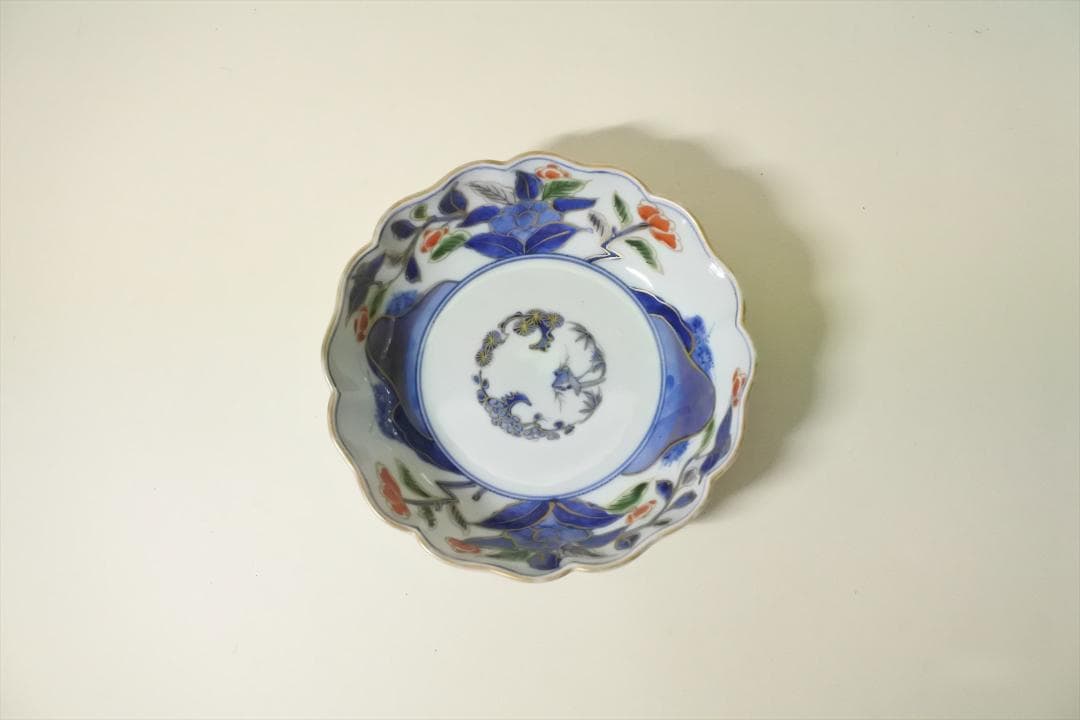 江戸末期　伊万里　色絵　鉢　５客組　骨董品　アンティーク　d