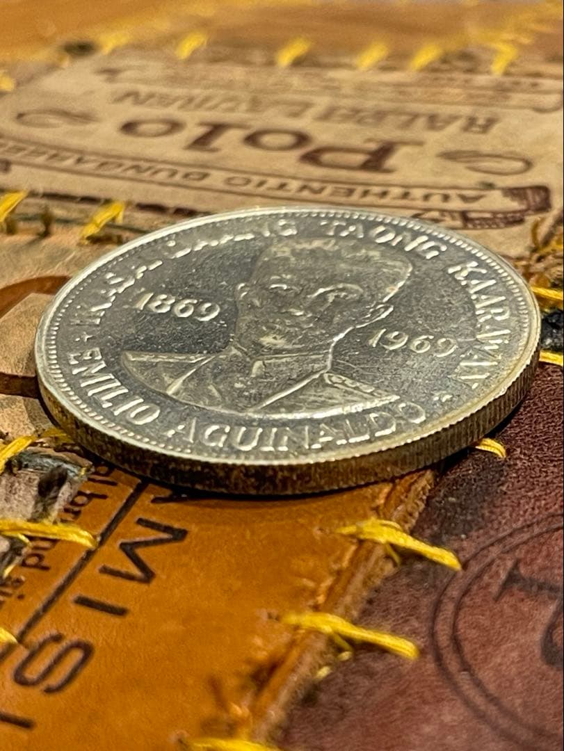 フィリピン　1969年　100周年　1ペソ　銀貨