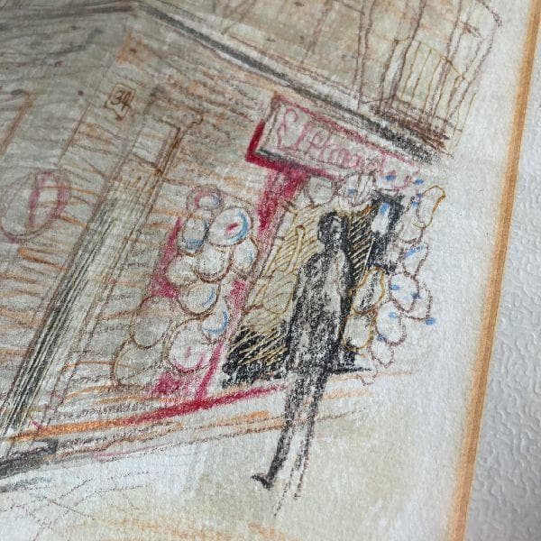 二科会 宝塚美術協会会員 田川絵理 画伯 作*肉筆 デッサン画 直筆サイン入