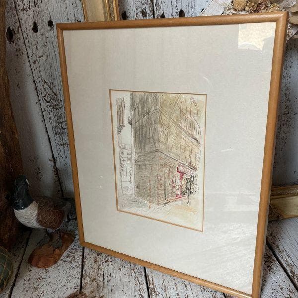 二科会 宝塚美術協会会員 田川絵理 画伯 作*肉筆 デッサン画 直筆サイン入