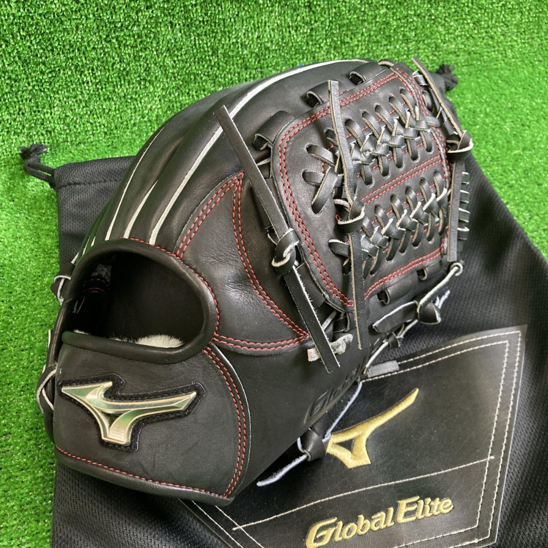 新品 ミズノ 硬式用グラブ ブラック サイズ10 内野手用 グローバルエリート