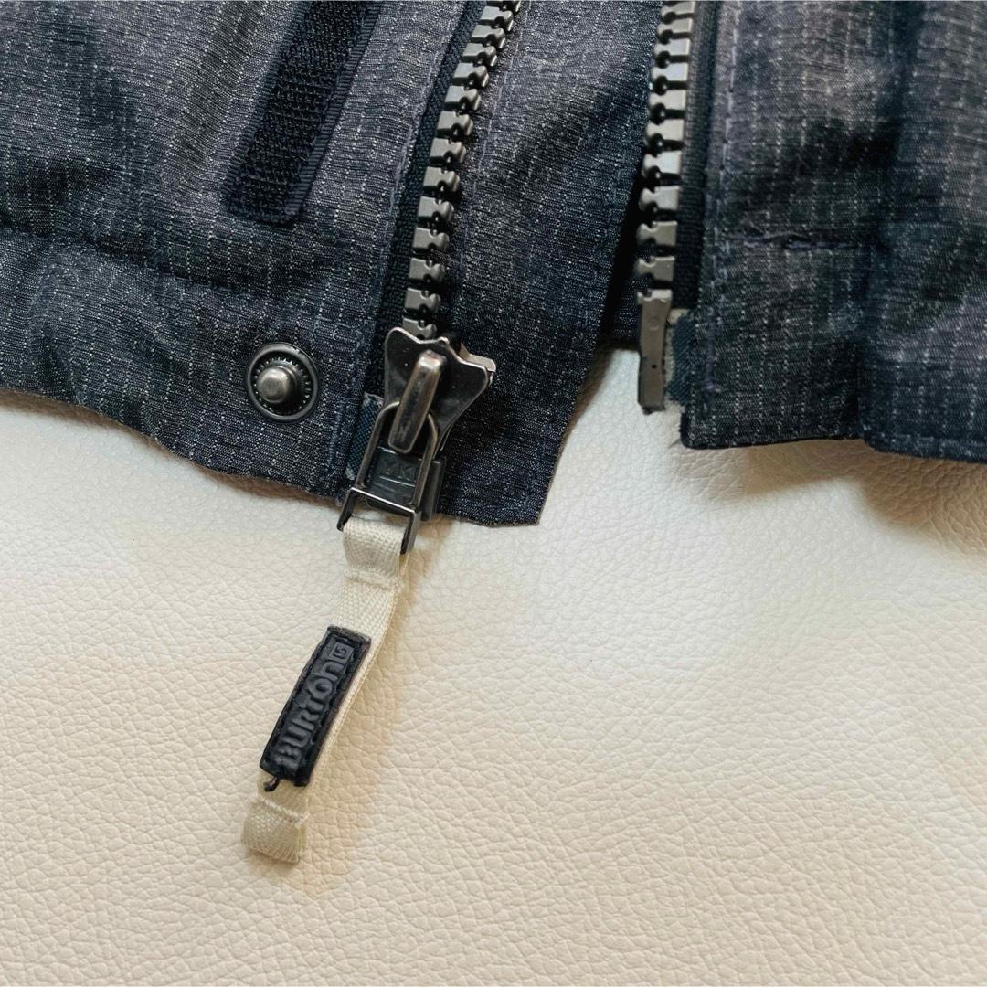 6658【美品】バートン　ジャケット　メンズ スノボウェア　ストライプ　グレー