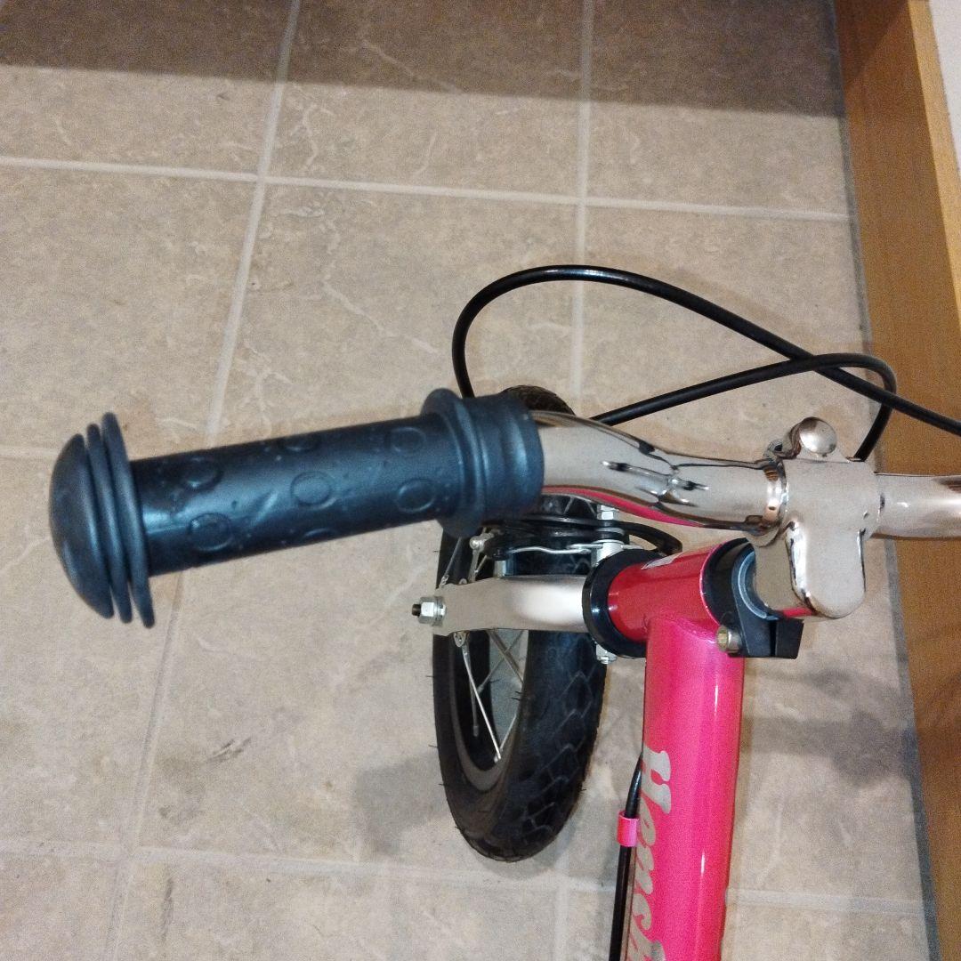 【ほぼ未使用】へんしんバイク2 12インチ ピンク スタンド付