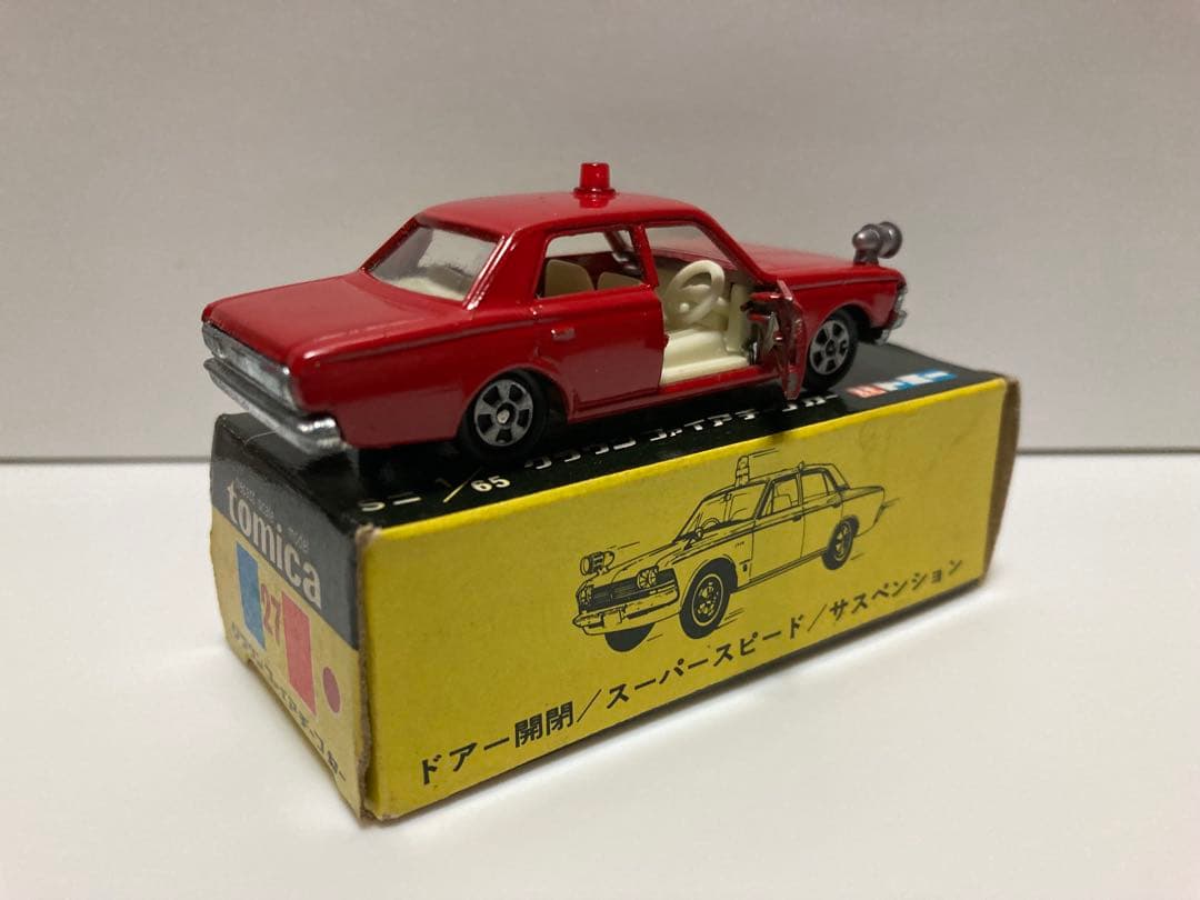 トミカ　日本製　クラウンファイアチーフカー　1Aホイール　色指定箱　当時物　希少