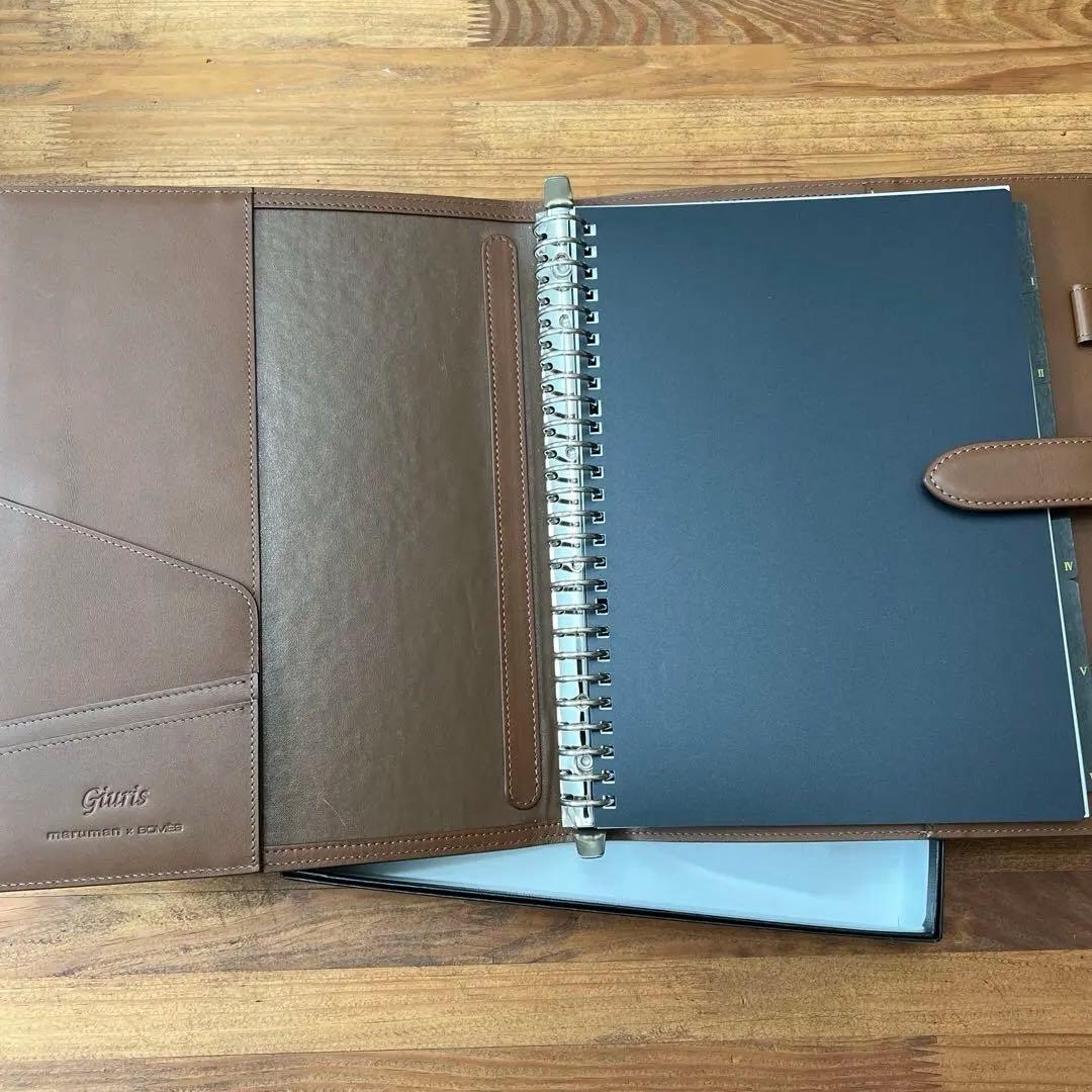 新品未使用Giuris maruman×SOMES 本革バインダーノート B5