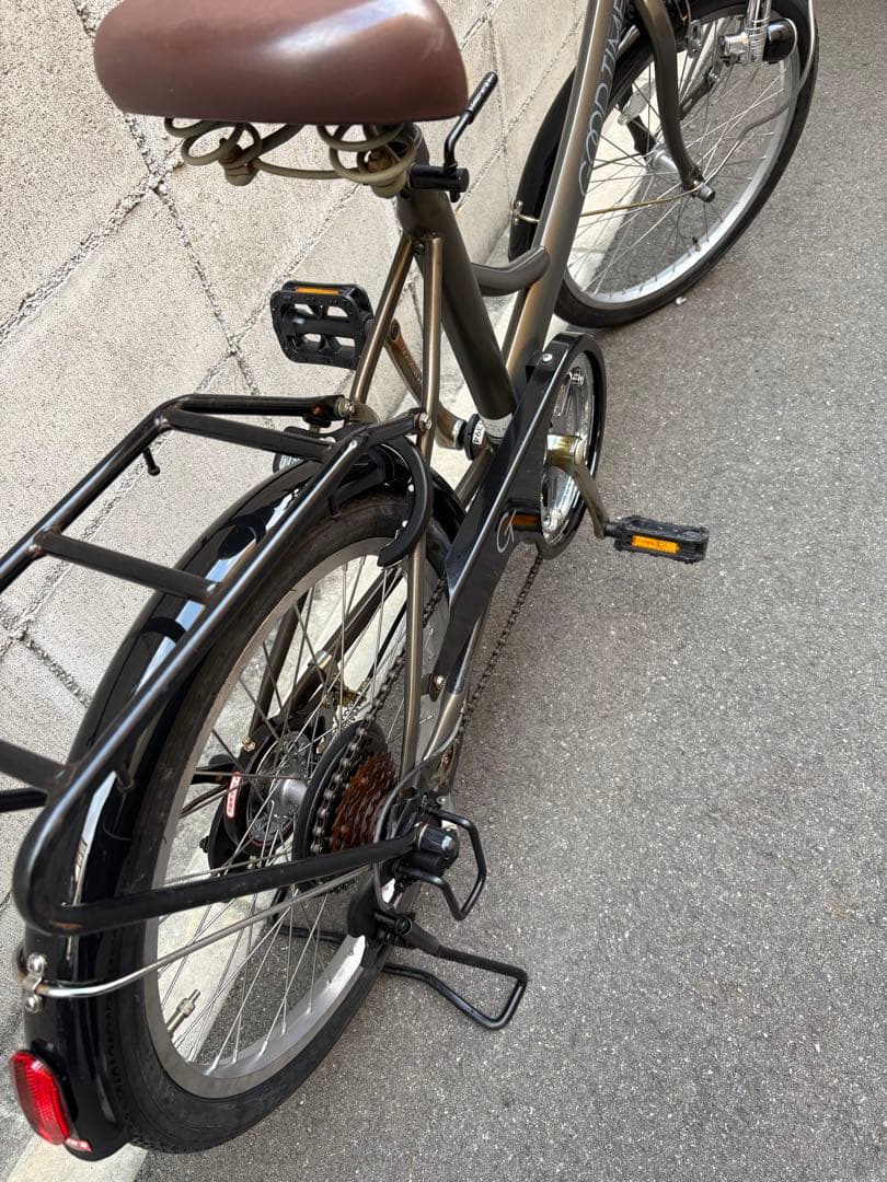 <両タイヤ新品>ミニベロ　カーキ