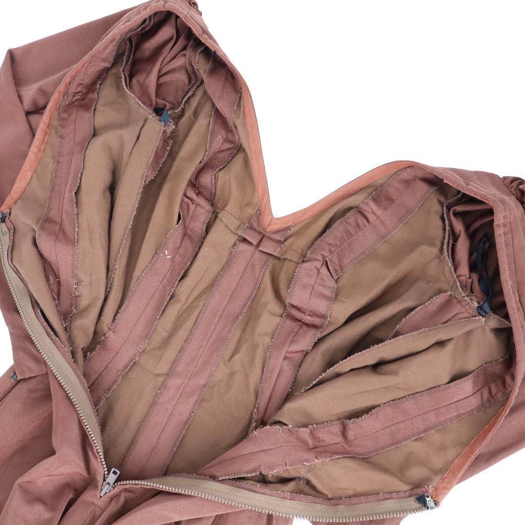 【美品フラメンコ衣装】光沢ブラウン×刺繍花柄 ドレス 大きく広がる裾 ワンピース