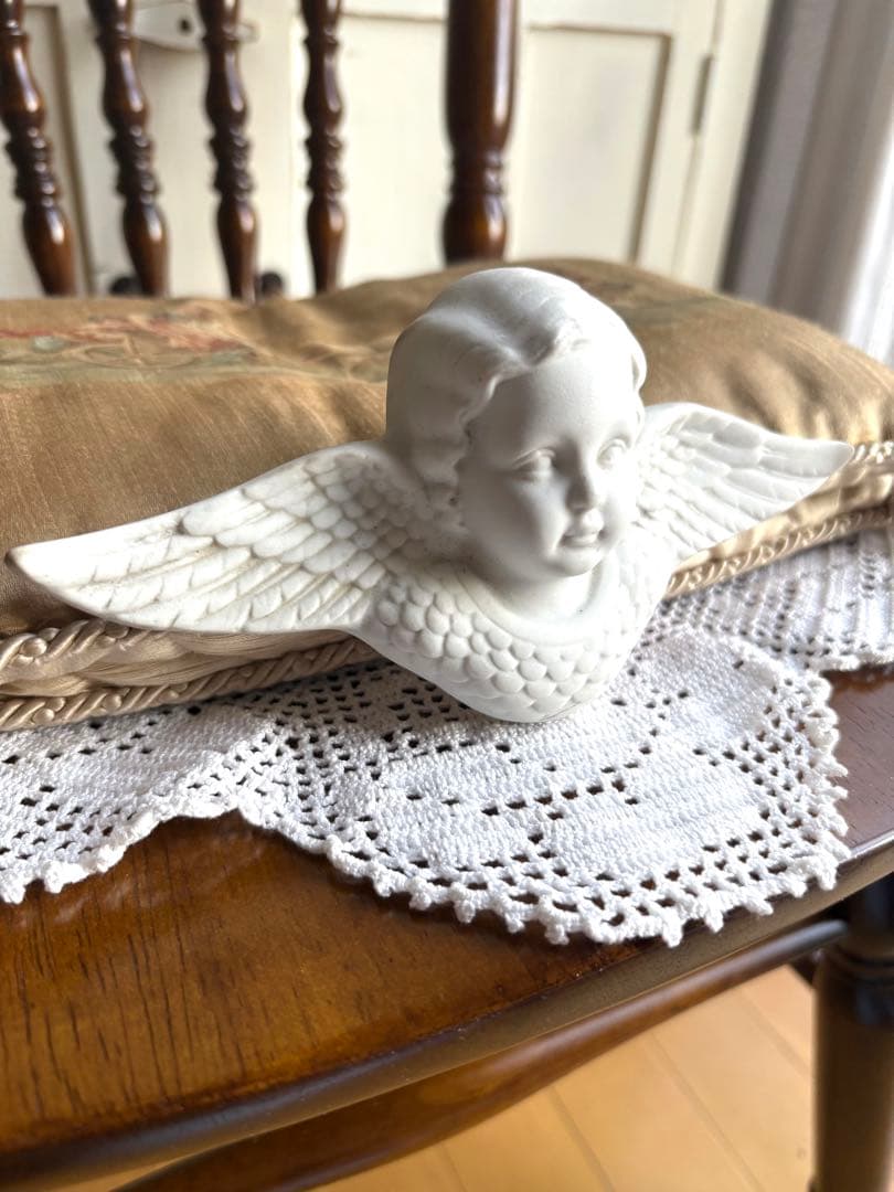 ♡ フランスアンティーク　エンジェルの壁掛け　天使の羽　ビスクドール　コンソール